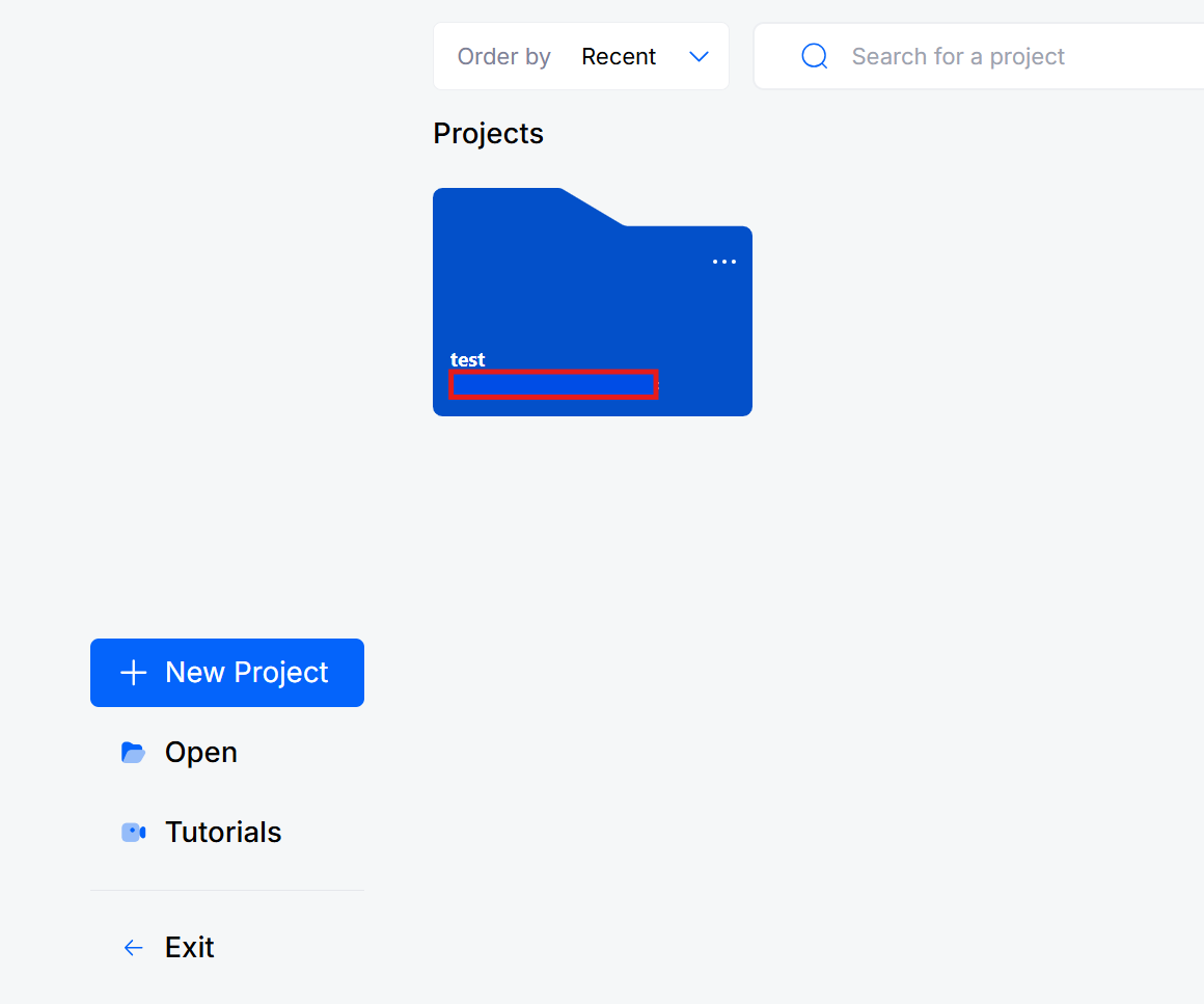 Schermata iniziale di OpenPLC Editor con il comando New Project